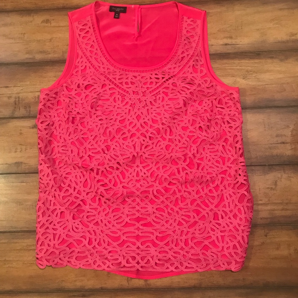 Talbots Pink Silk Sleeveless Top